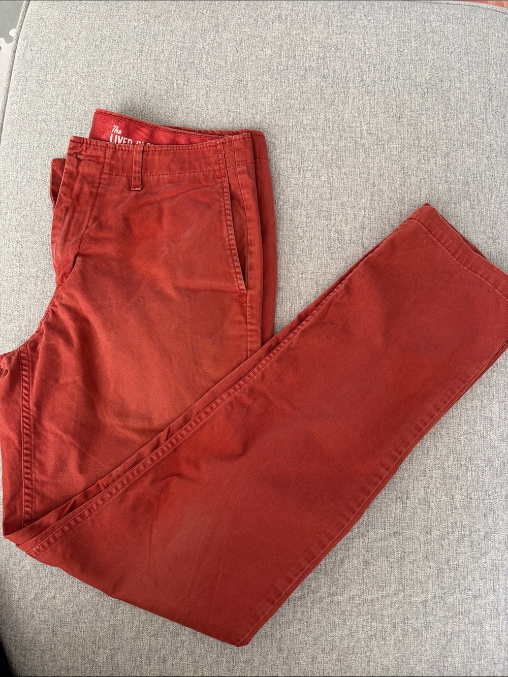 GAP Men's Brick Red Chino Pants